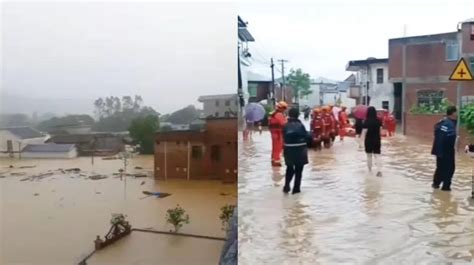 大陸大水|實拍廣東洪水「水淹到2樓」…城鎮滅頂變河道！居民。